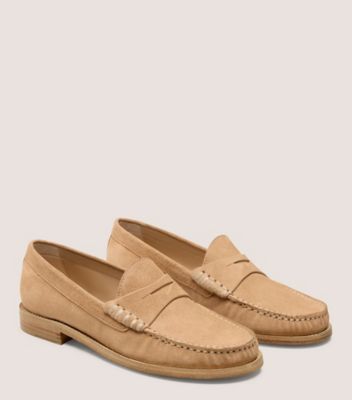 Stuart Weitzman,LOTTIE LOAFER,Rubber,Leather,Loafer,Penny Loafer,Casual,Work,,Angle View