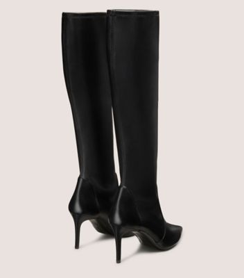 Stuart Weitzman,STUART POWER BOOT 75,Nappa Leather,Boots,Foam,Cushioned,Day Party,Black