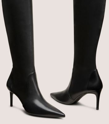 Stuart Weitzman,STUART POWER BOOT 75,Nappa Leather,Boots,Foam,Cushioned,Day Party,Black