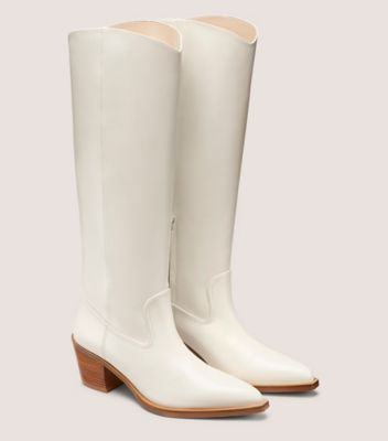 Stuart Weitzman,TATE BOOT,Rubber,Leather,Boots,Day Party,White