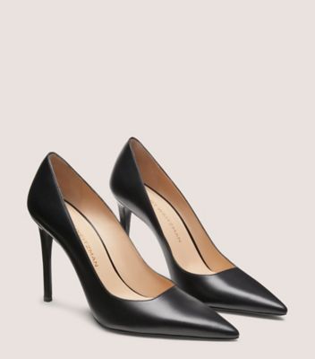 Stuart Weitzman,ESCARPIN STUART POWER 100,Pump,Cuir lisse,Noir,Angle View