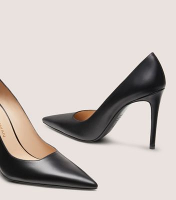 Stuart Weitzman,ESCARPIN STUART POWER 100,Pump,Cuir lisse,Noir,Detailed View