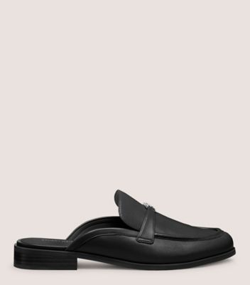 Stuart Weitzman,LIANA LOGO MULE,Black,Front View
