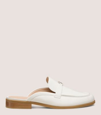 Stuart Weitzman,LIANA LOGO MULE,White,Front View