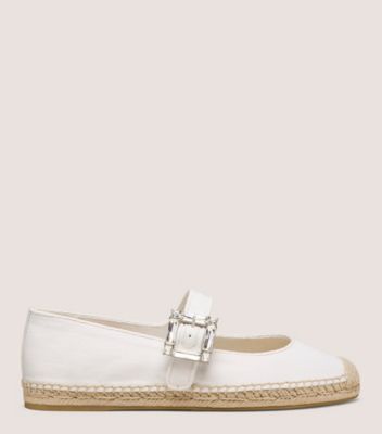 Stuart Weitzman The June Espadrille Flat In White