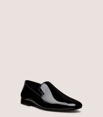 Stuart Weitzman,BUZZ LOAFER,Rubber,Loafer,Smoking Flat,Formal,Black