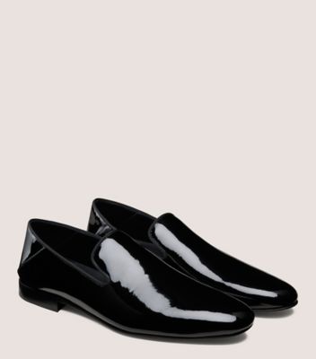 Stuart Weitzman,BUZZ LOAFER,Rubber,Loafer,Smoking Flat,Formal,Black