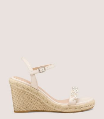 Stuart Weitzman,GOLDIE ESPADRILLE WEDGE,,Front View