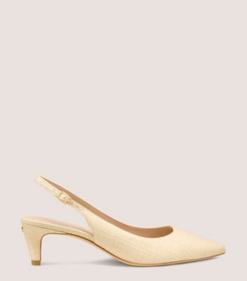 Stuart Weitzman Dancer 50 Slingback In Natural