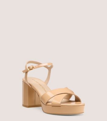 Stuart Weitzman,DAYNA PLATFORM 80,Beige,Side View