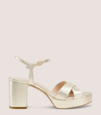 Stuart Weitzman,DAYNA PLATFORM 80,Rubber,Leather,Sandals,Formal,,Front View