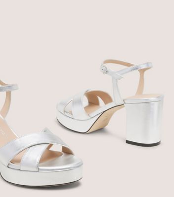 Stuart Weitzman,DAYNA PLATFORM 80,Silver,Detailed View