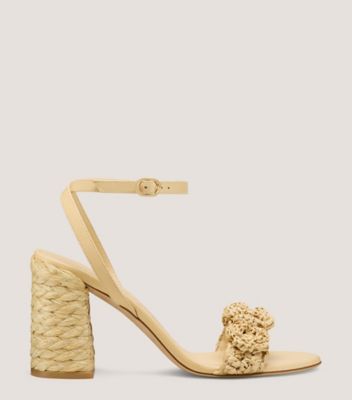 Stuart Weitzman,MAGNOLIA BLOCK 85,Beige,Front View