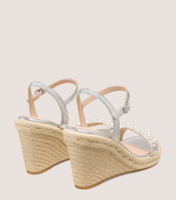 Stuart Weitzman,GOLDIE ESPADRILLE WEDGE,White