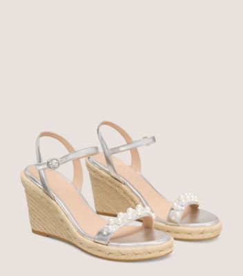 Stuart Weitzman,GOLDIE ESPADRILLE WEDGE,White