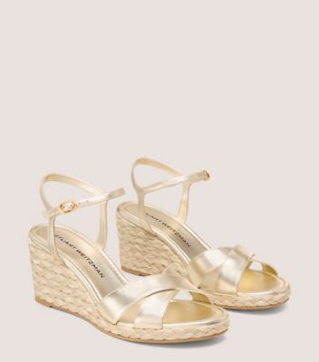 Stuart Weitzman,DAYNA ESPADRILLE WEDGE,,Angle View