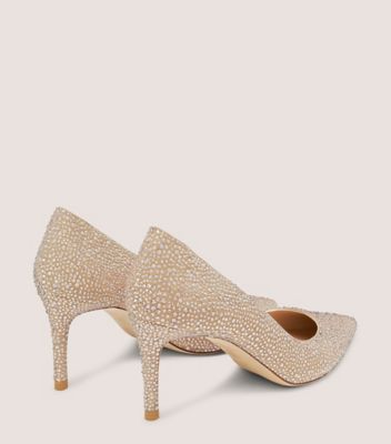 Stuart Weitzman,STUART POWER SHINE,Silver,Back View