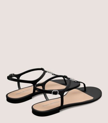 Stuart Weitzman,EMMALINE SANDAL,Black,Back View