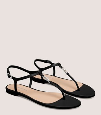 Stuart Weitzman,EMMALINE SANDAL,Black,Angle View