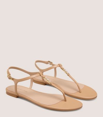 Stuart Weitzman,EMMALINE SANDAL,Beige,Angle View