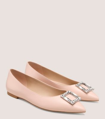 Stuart Weitzman,JUNE FLAT,Pink,Angle View