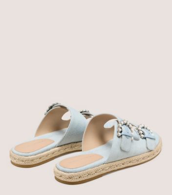 Stuart Weitzman,TOMI PEARL ESPADRILLE SLIDE,Blue