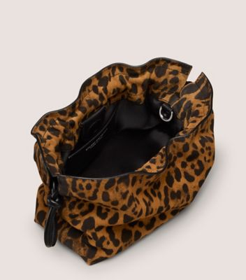Stuart Weitzman,MINI SAC MIA SUPERMOTO,Shoulder bag,Suède texturé,Cheetah,Top View