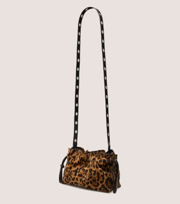 Stuart Weitzman,MINI SAC MIA SUPERMOTO,Shoulder bag,Suède texturé,Cheetah,Side View