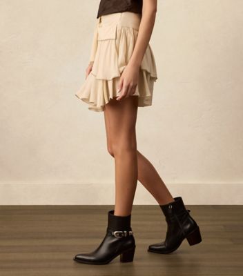 Stuart Weitzman,BOTTILLON MAVEN WESTERN,Bootie,Cuir lisse,Noir