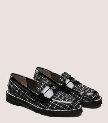 Stuart Weitzman,MONTY LOAFER,Black,Angle View