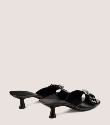 Stuart Weitzman,MULE SUPERMOTO 50,Slide,Spazzolato habillé,Noir,Back View