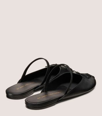 Stuart Weitzman,MULE PRIMA BOW BALLET,Mule,Cuir nappa verni,Noir