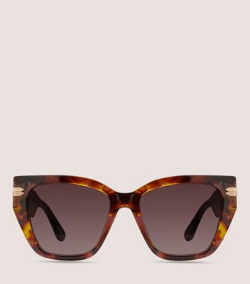 Stuart Weitzman,TWO-TONE CAT-EYE SUNGLASSES ​,Gray,Front View