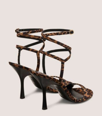 Stuart Weitzman,Sandal,NYLON LÉOPARD,Guépard,Back View