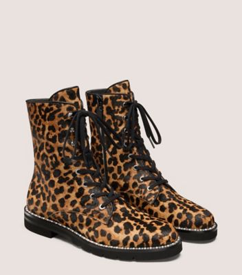 Stuart Weitzman,MONTY LACE-UP BOOTIE,Multi Color