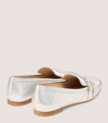 Stuart Weitzman,KENNA LOAFER,Metallic,Back View