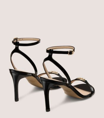 Stuart Weitzman,EMMALINE SANDAL 75,Black,Back View