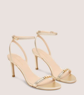 Stuart Weitzman,EMMALINE SANDAL 75,Gold