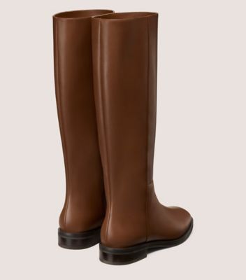 Stuart Weitzman,Cuir lisse,Chocolat,Back View