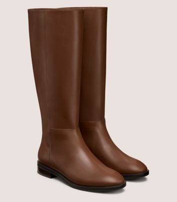 Stuart Weitzman,Cuir lisse,Chocolat,Angle View