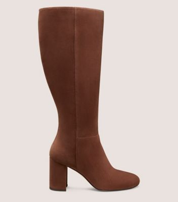 Stuart Weitzman Wynn Zip Boot 75 In Brown