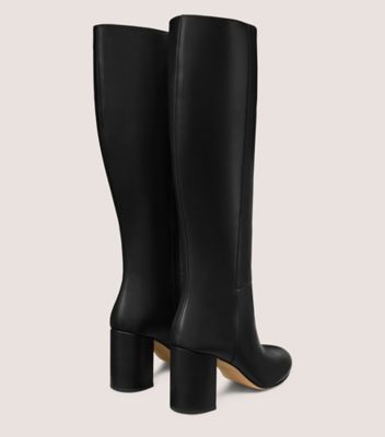 Stuart Weitzman,Cuir lisse,Noir,Back View