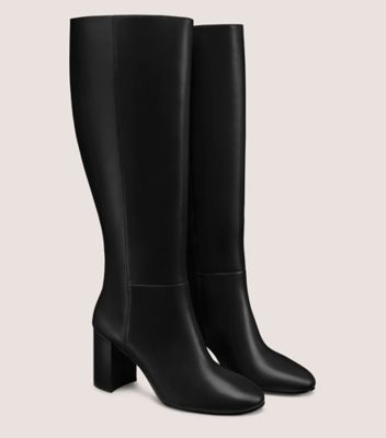 Stuart Weitzman,Cuir lisse,Noir,Angle View