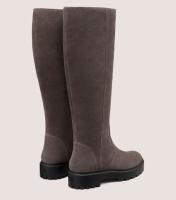 Stuart Weitzman,MYLA ZIP BOOT,Gray,Back View
