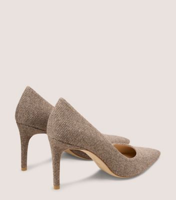Stuart Weitzman,ESCARPIN STUART POWER 85,Pump,Sergé automnal,Taupe,Back View