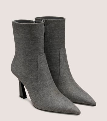 Stuart Weitzman,Bootie,FLANELLE,Gris Ardoise,Angle View