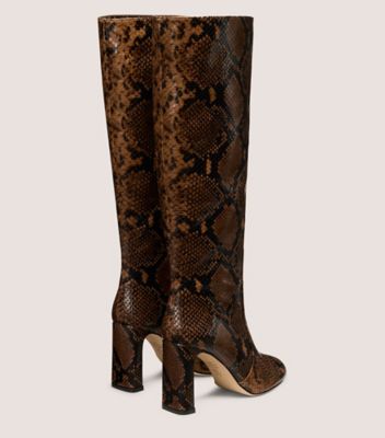 Stuart Weitzman,BABETTE TUBO BOOT 85,Brown,Back View