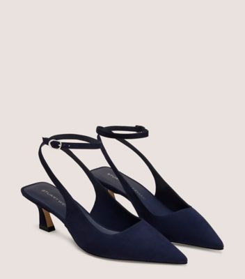 Stuart Weitzman,VINNIE 50 STRAP PUMP,Navy