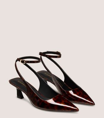 Stuart Weitzman,Écaille de tortue lustré,Brun Foncé,Angle View