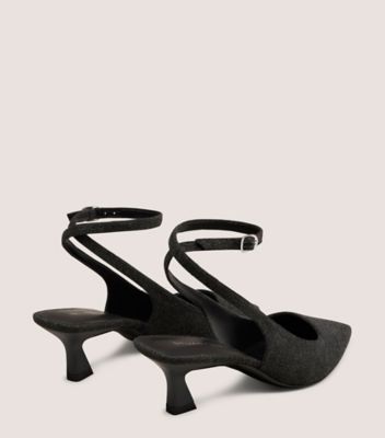 Stuart Weitzman,VINNIE 50 STRAP PUMP,Black